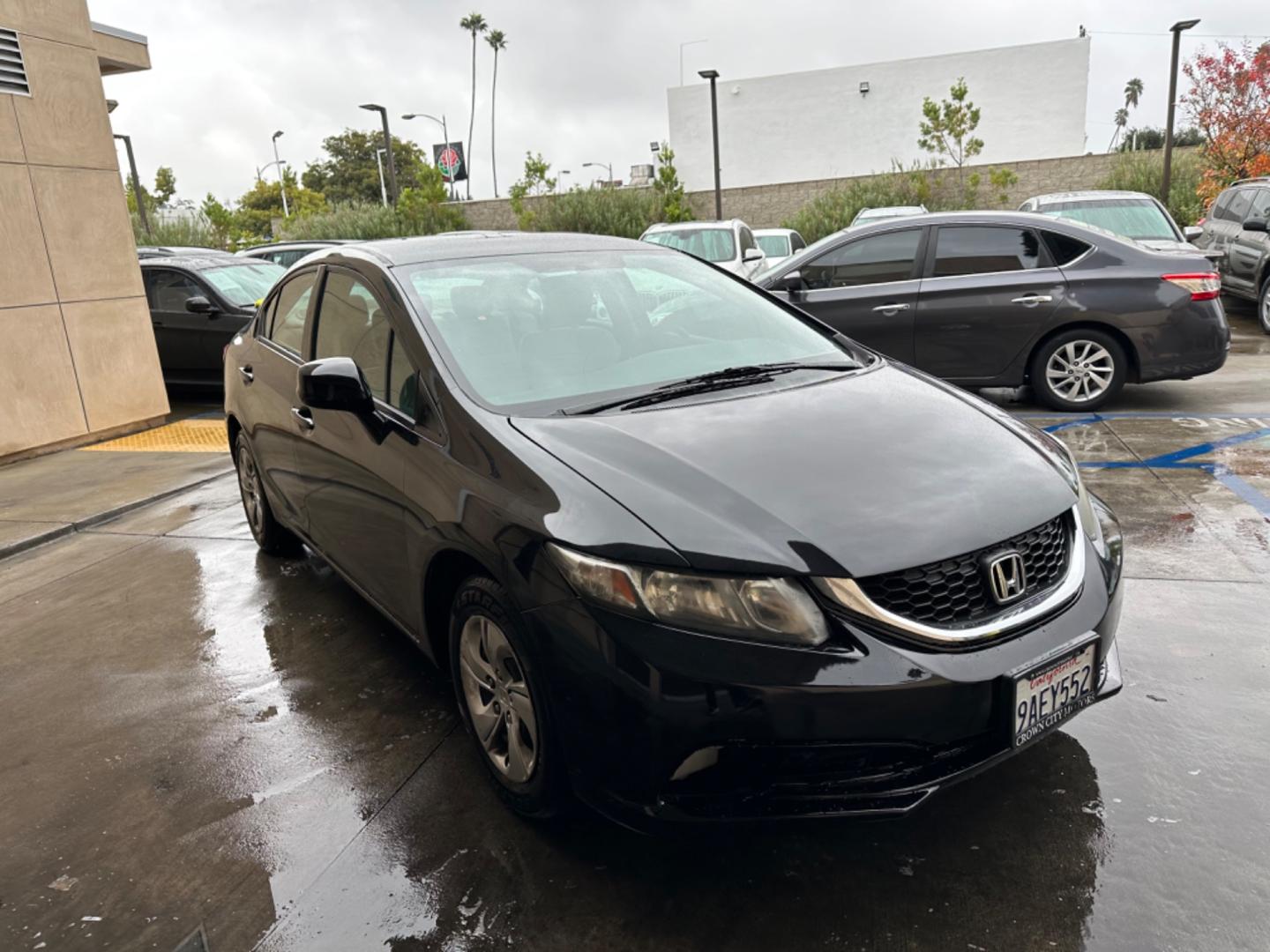 2013 Black /Grey Honda Civic LX Sedan 5-Speed AT (19XFB2F53DE) with an 1.8L L4 SOHC 16V engine, 5-Speed Automatic transmission, located at 30 S. Berkeley Avenue, Pasadena, CA, 91107, (626) 248-7567, 34.145447, -118.109398 - New Paint! Gas Saver! Discover Reliable and Efficient Driving: 2013 Honda Civic LX Now at Our Pasadena, CA Dealership Step into the world of efficiency and reliability with the 2013 Honda Civic LX, a standout choice now featured at our BHPH dealership in Pasadena, CA. Known for its dependable per - Photo#4